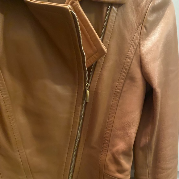HUGO BOSS tan leather jacket - Picture 3 of 7